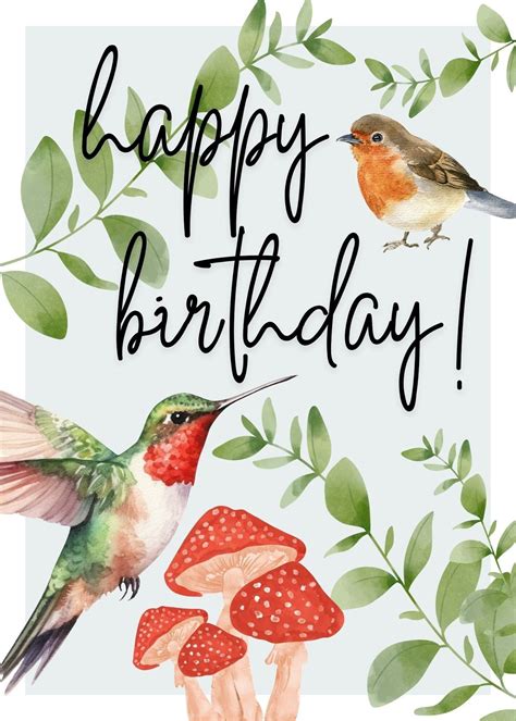 Whimsical Birthday Greeting Card Etsy Canada In 2024 Birthday