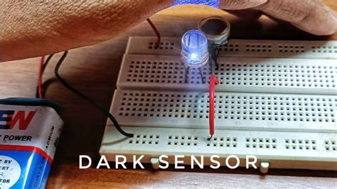 How To Make A Dark Sensor On A Breadboard Simple Ldr Dark Sensor Circuit Youtube