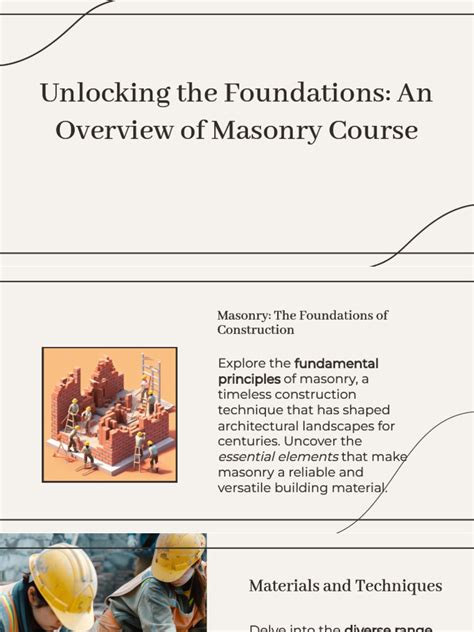 slidesgo unlocking  foundations  overview  masonry