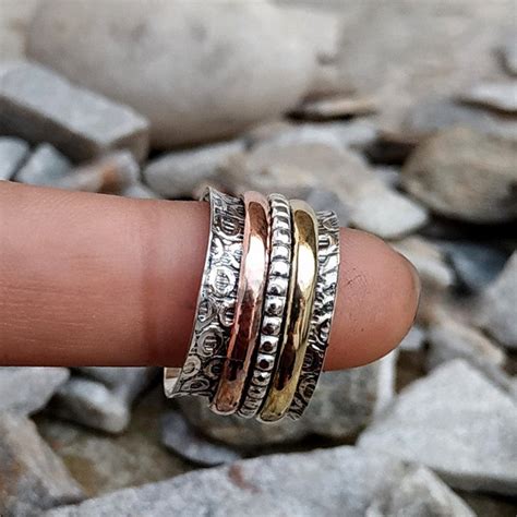 Three Tone Spinner Ring Most Popular Spinner Ring Spinner Rings For