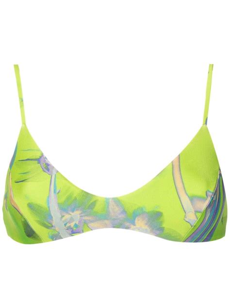 Lenny Niemeyer Dandelion Print Bikini Top Green Farfetch Ao