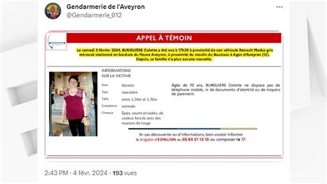 Aveyron la gendarmerie lance un appel à témoins pour retrouver une