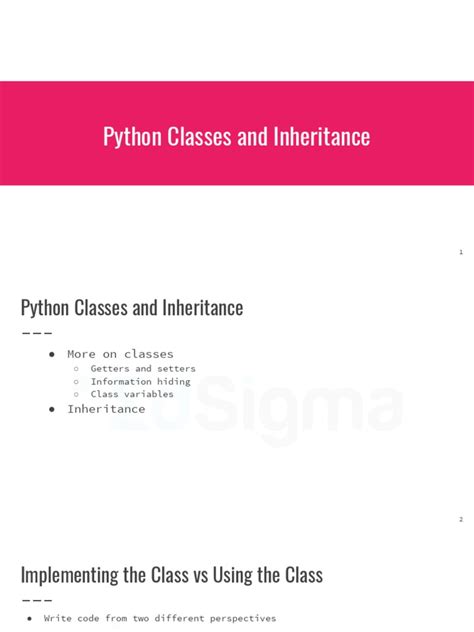 Python Classes And Inheritance Pdf Class Computer Programming Inheritance Object