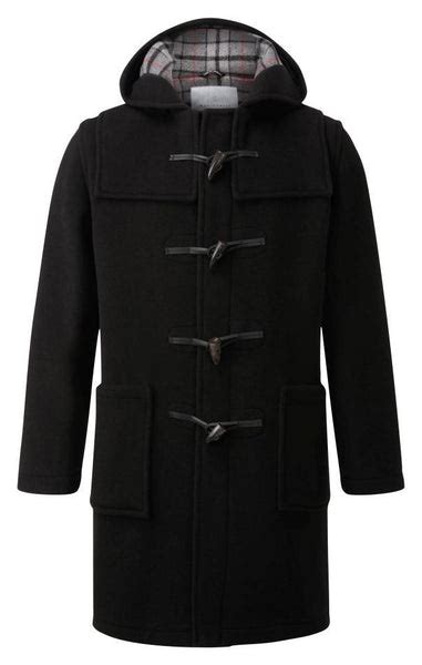 Mens Classic Fit Duffle Coat Black Duffle Coats Uk