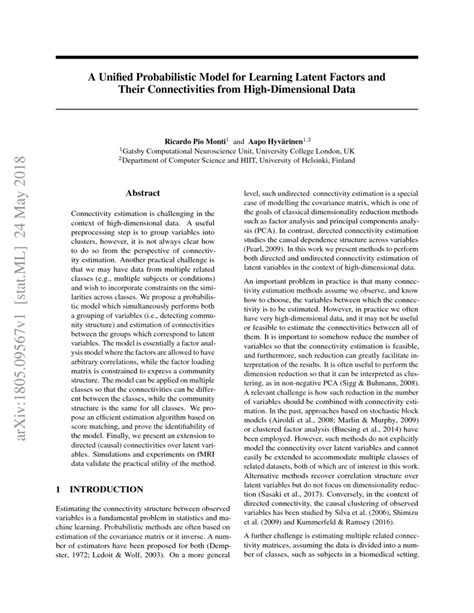 A Unified Probabilistic Model For Learning Latent Factors And Their