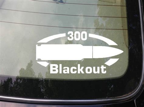 300 Blackout Gun Rifle Ammunition Bullet Exterior Oval Decal Sticker