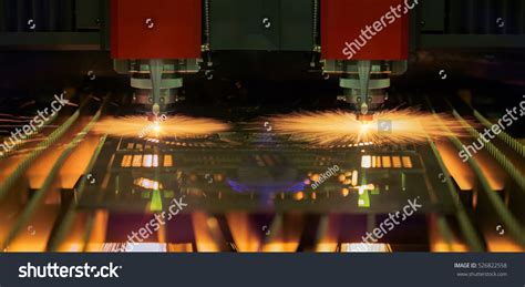 Cutting Sheet Metal Process Safety Glass Stock Photo 526822558 ...