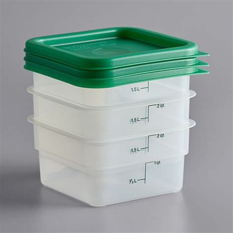 Cambro 2sfsppsw3190 Camsquares 2 Qt Translucent Square Food Storage