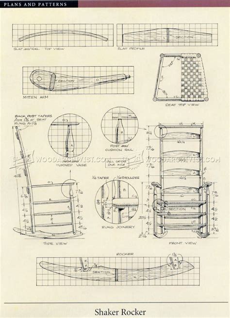 Shaker Rocking Chair Plans • WoodArchivist