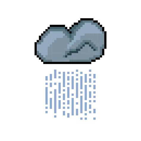 rain cloud pixel art style 21195092 Vector Art at Vecteezy