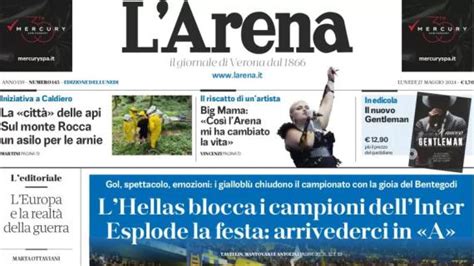 L Arena L Hellas Blocca I Campioni Dell Inter Esplode La Festa