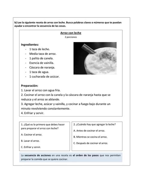 Estrategias de comprensión lectora comprender la secuencia y reconocer