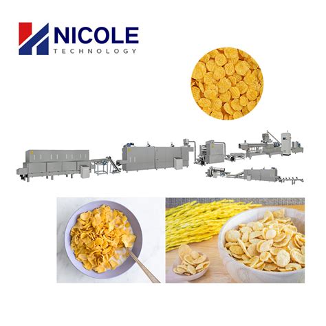 Breakfast Cereal And Cornflakes Making Machines Chinese Snacks Extruded