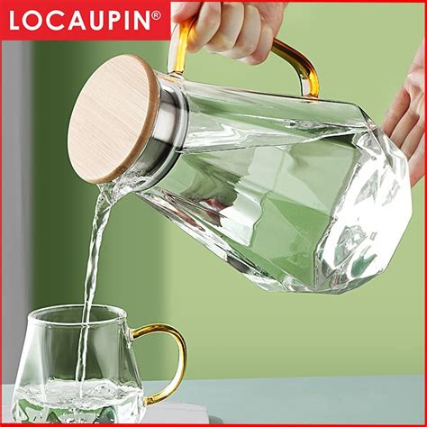 Locaupin Ml Heat Resistant Borosilicate Glass Bottle Pitcher