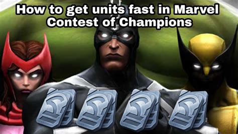 How To Get Units Fast In Marvel Contest Of Champions Youtube