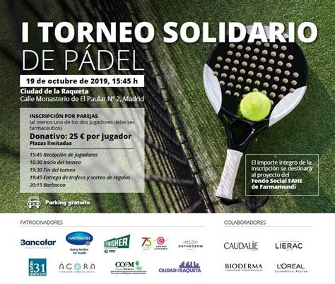 I Torneo solidario de pádel en Madrid Farmamundi