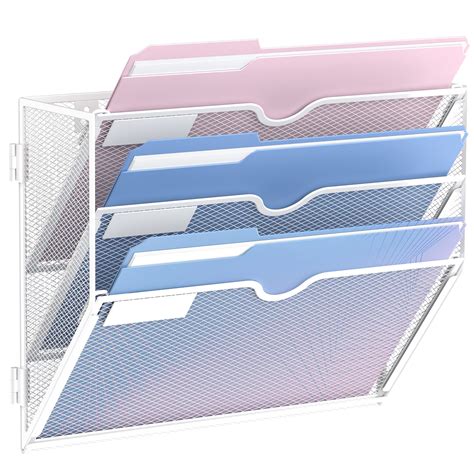 intige wall file organizer  tiers hanging wall file holder  papers