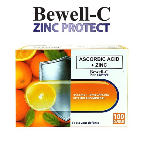 Bewell Vitamin C With Zinc Protect As Sodium Ascorbate Non Acidic Vitamin C Zinc 500mg 100