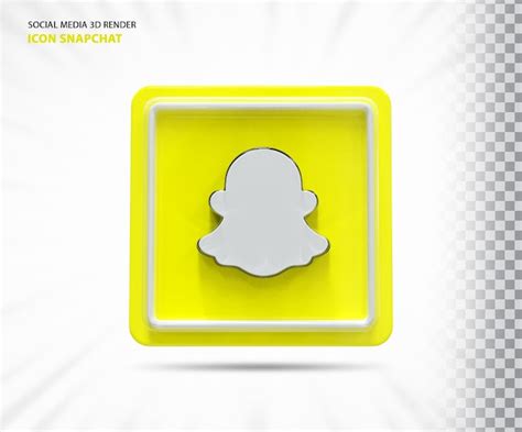 Premium PSD | Snapchat 3d icon concept