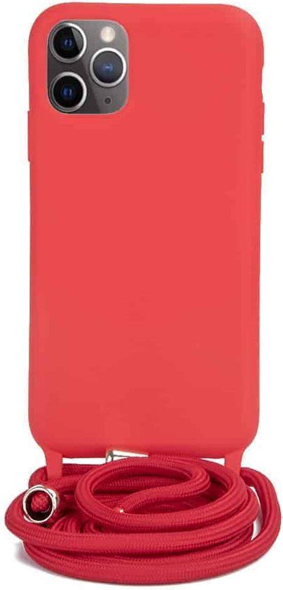 Fonu Siliconen Backcase Hoesje Met Koord IPhone 12 Pro Max Rood Bol