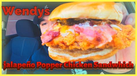 Is Wendys Jalape O Popper Chicken Sandwich Good Youtube