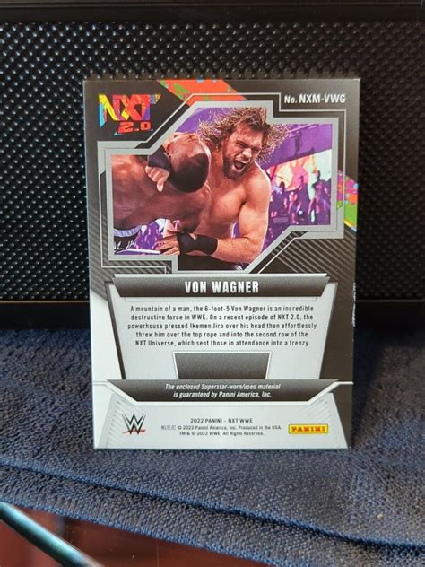 Panini Wwe Nxt Nxt Memorabilia Nxm Vwg Von Wagner Mem Rc For