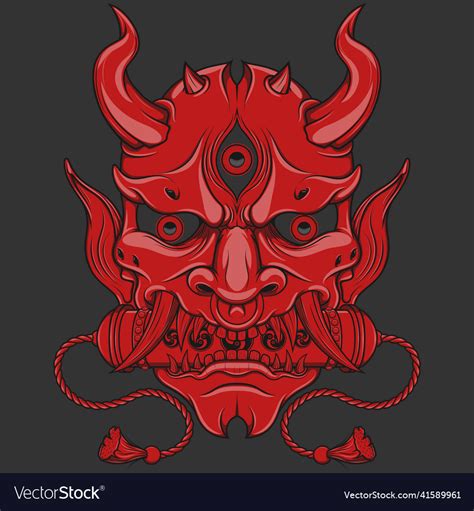 Oni Japanese Demon Skin Royalty Free Vector Image