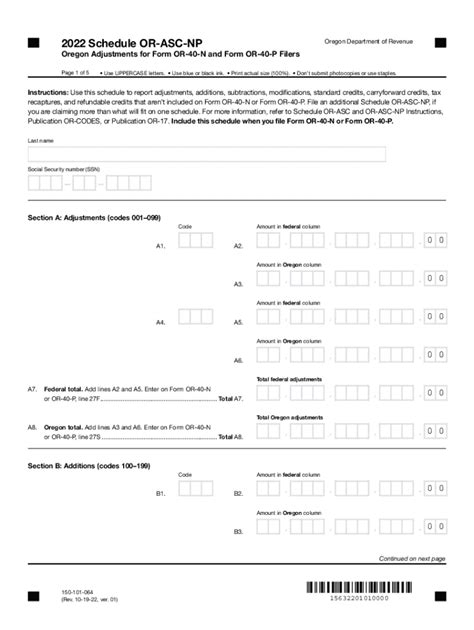 Oregon Tax Forms Printable State Form Or 40 And Fill Out And Sign