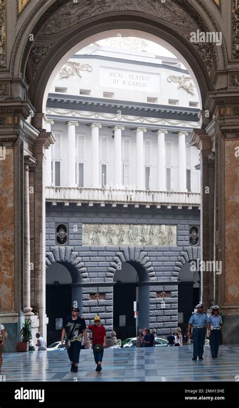 View of the Naples Opera House, Real Teatro di San Carlo Naples, Italy ...