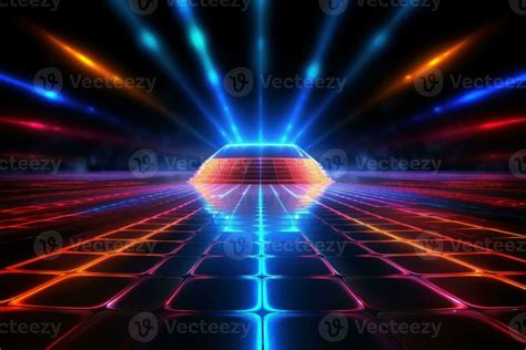 Disco Night Club Neon Background Illustration Ai Generative 25526703