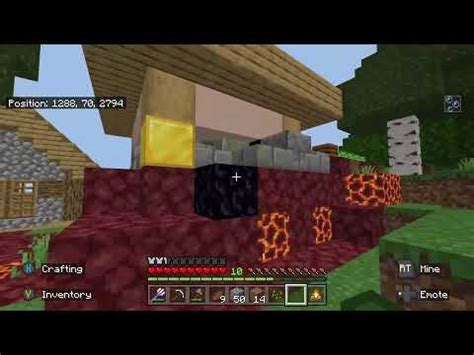 Rare Nether Portal Village House In Minecraft Youtube