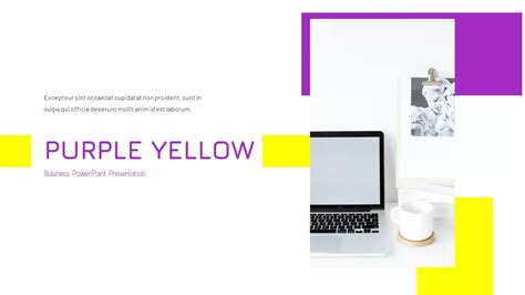 Free Purple And Yellow Business Presentation