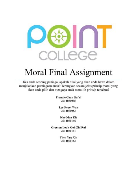 Moral Final Assignment 1 PDF