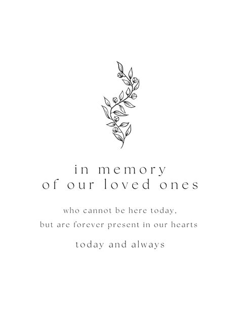 In Loving Memory Template Etsy