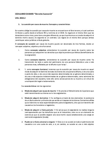 Cedulario Derecho Sucesorio Pdf