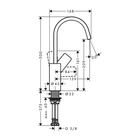 Baterie Lavoar Hansgrohe Vivenis 210 Cu Pipa Pivotanta Crom Lucios