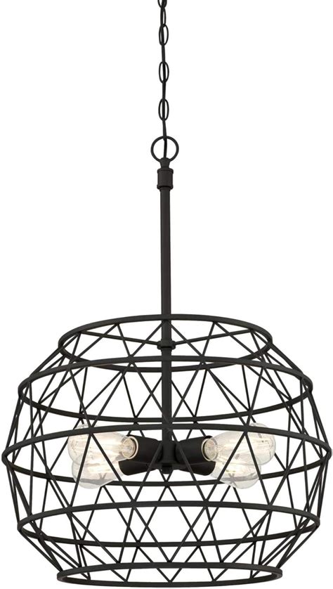 Westinghouse Sierra Four Light Indoor Chandelier Matte Black