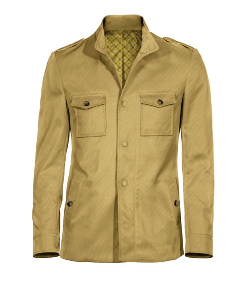 Snap Beige Field Jacket With Epaulettes