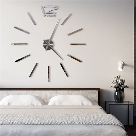 Peel And Stick Round Wall Clock Foter