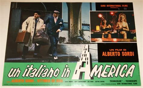 FOTOBUSTA FILM UN ITALIANO IN AMERICA Alberto Sordi Vittorio De Sica