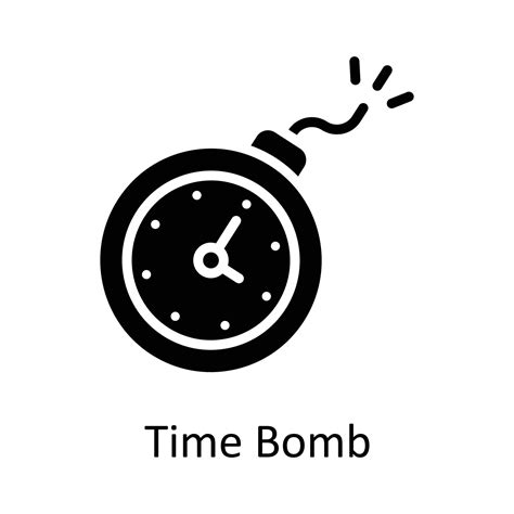 Time Bomb vector Solid Icon Design illustration. Time Management Symbol on White background EPS ...