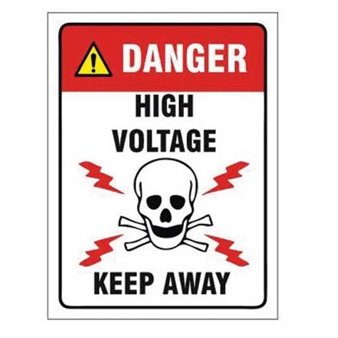 Square White Danger Sign Board For Industrial At Rs 120 Piece In