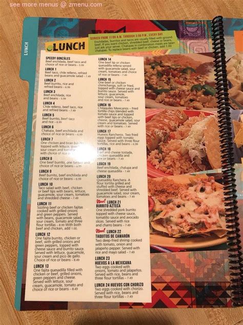 Online Menu Of El Azteca Restaurant Virginia Beach Virginia