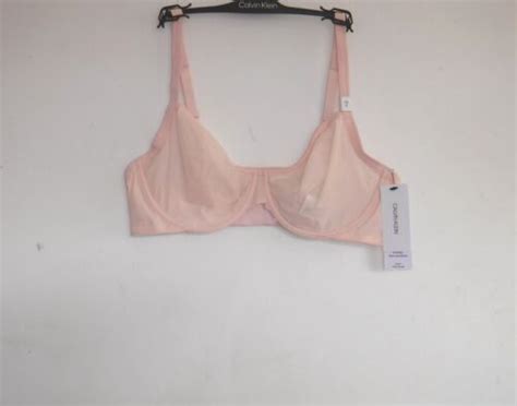 Calvin Klein Sheer Marquisette Unlined Demi Bra Qf1680 30 32 3436