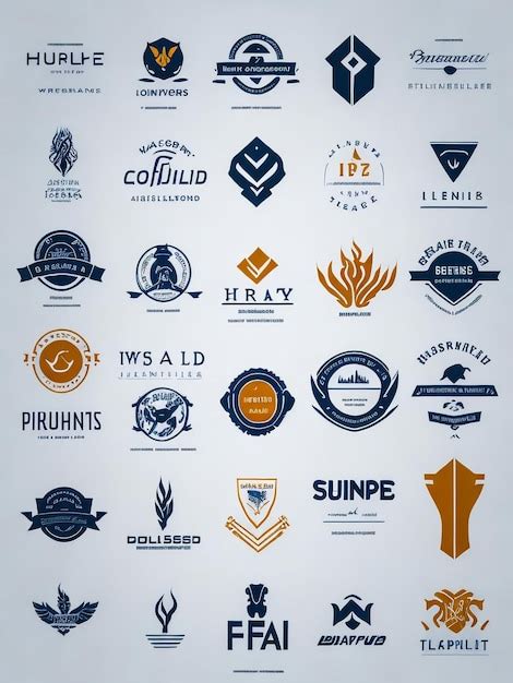 Premium Photo Logo Set Modern And Creative Branding Idea Collection