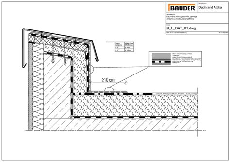 Bauder Technische Details Flachdach Dachrand Attika DAT