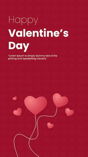 Premium Vector Happy Valentines Day Heart Shape