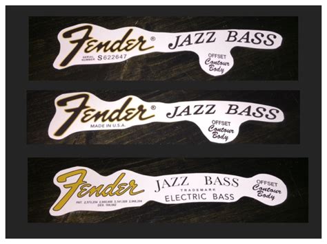 Fender Jazz Bass Headstock Logo