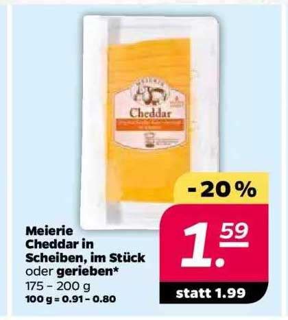 Meierie Cheddar In Scheiben Im St Ck Oder Gerieben Angebot Bei Netto