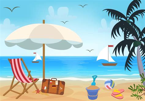 Beach Theme Vector 114918 Vector Art at Vecteezy